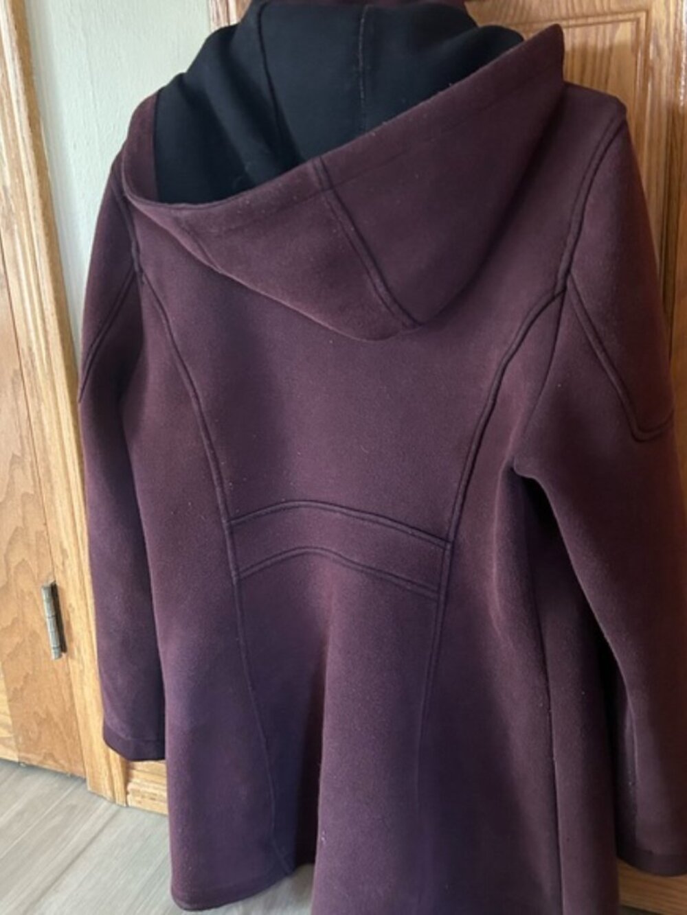 Andrew Marc Deep Burgundy Hooded Jacket - Picture 4 of 5